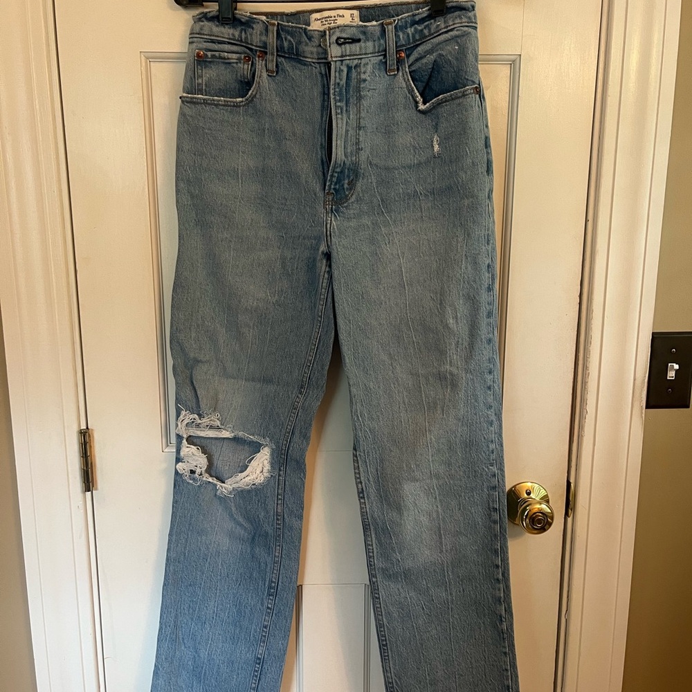 Abercrombie & Fitch Blue Straight Leg Jeans